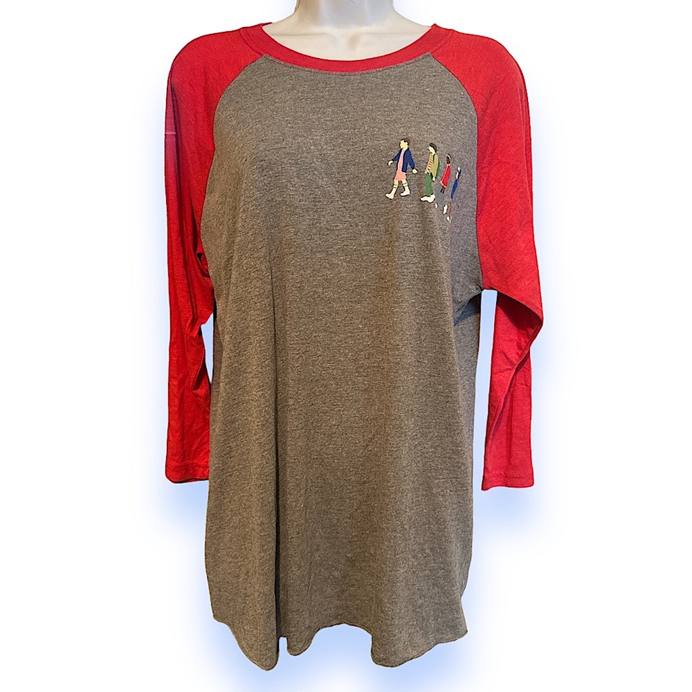 Men’s Large ‘Stranger Things’ Vintage Style Baseball Raglan 3/4 Sleeve T-Shirt
